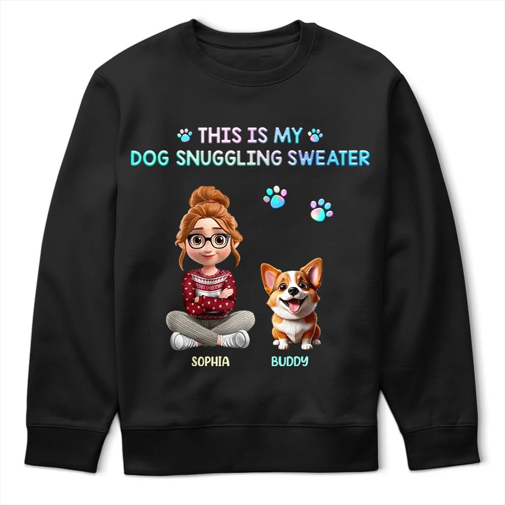 This Is My Dog Snuggling Outfit - Personalized T Shirt