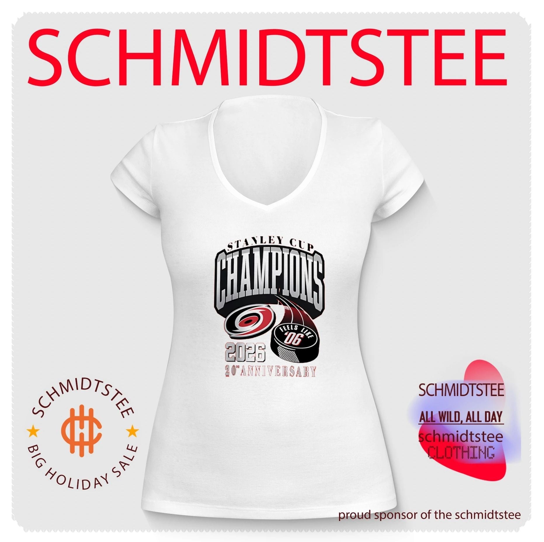 Carolina Hurricanes 2026 Stanley Cup Champions 20th Anniversary Puck Graphic shirt