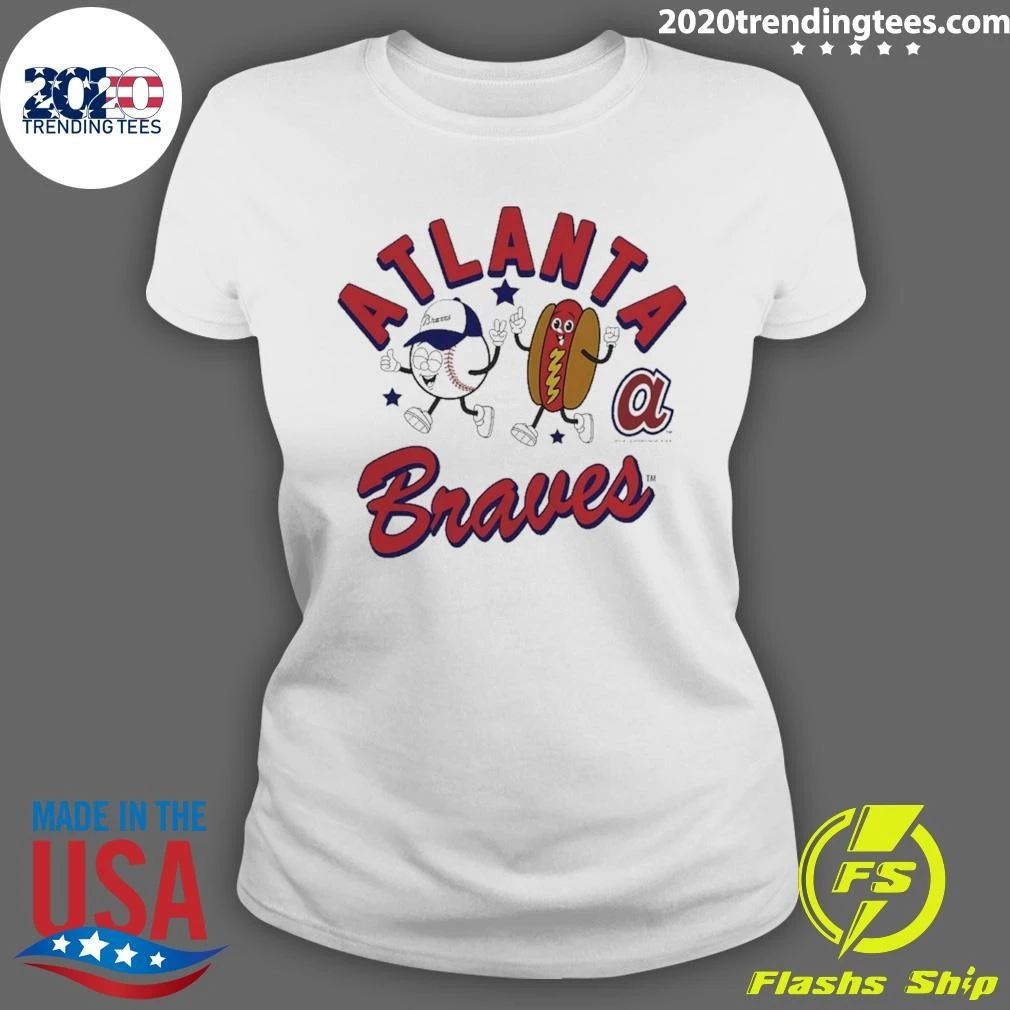 Atlanta Braves Baseball Hot Dog Natural Snack Shirt