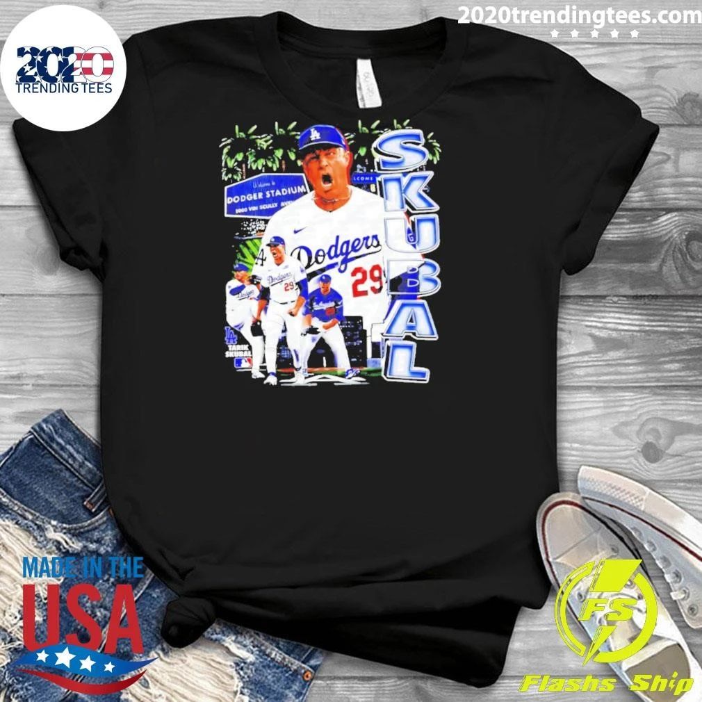 Tarik Skubal Los Angeles Dodgers Baseball Collage Graphic Shirt