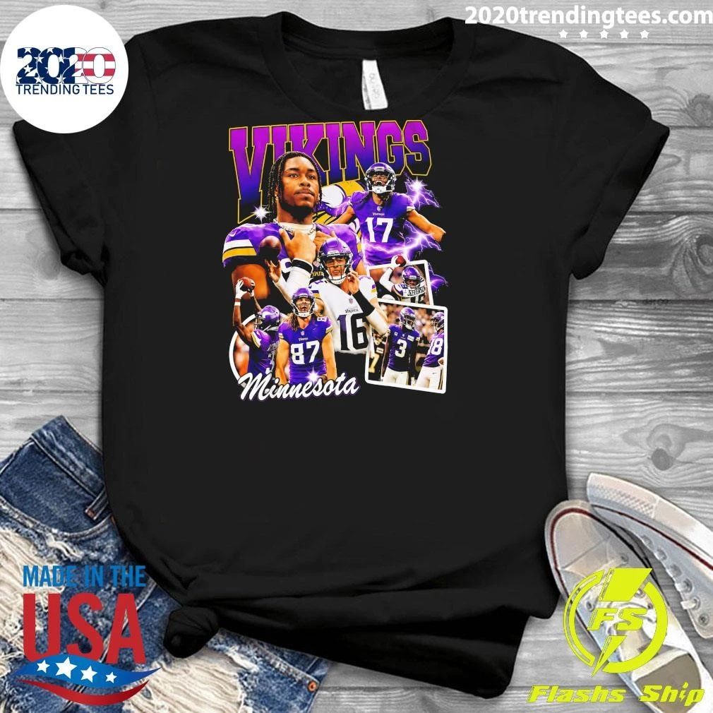 Fanatics Justin Jefferson Black Minnesota Vikings Notorious Player Shirt