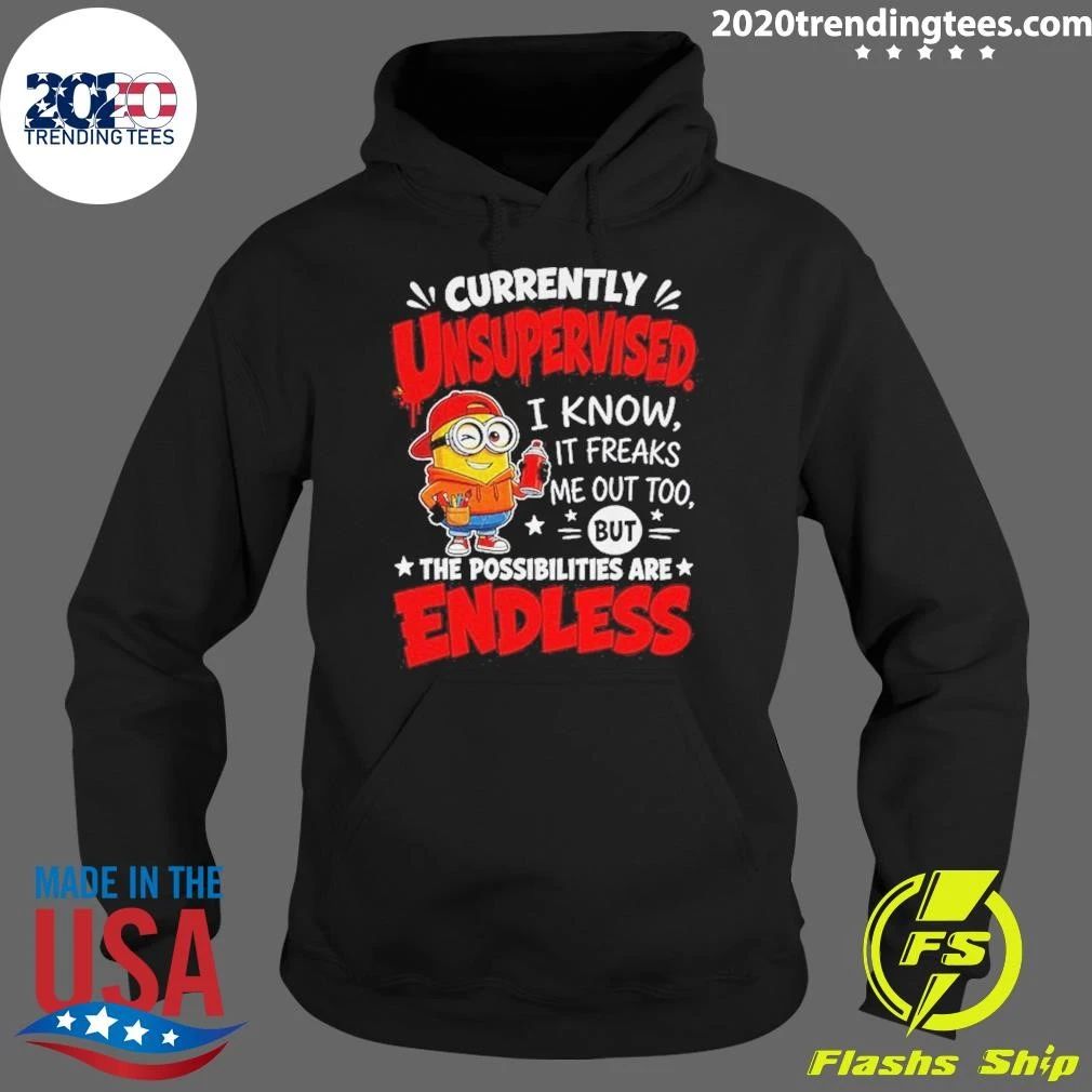 Minion Funny Unsupervised I Know It Freaks Me Out Too But The Shirt