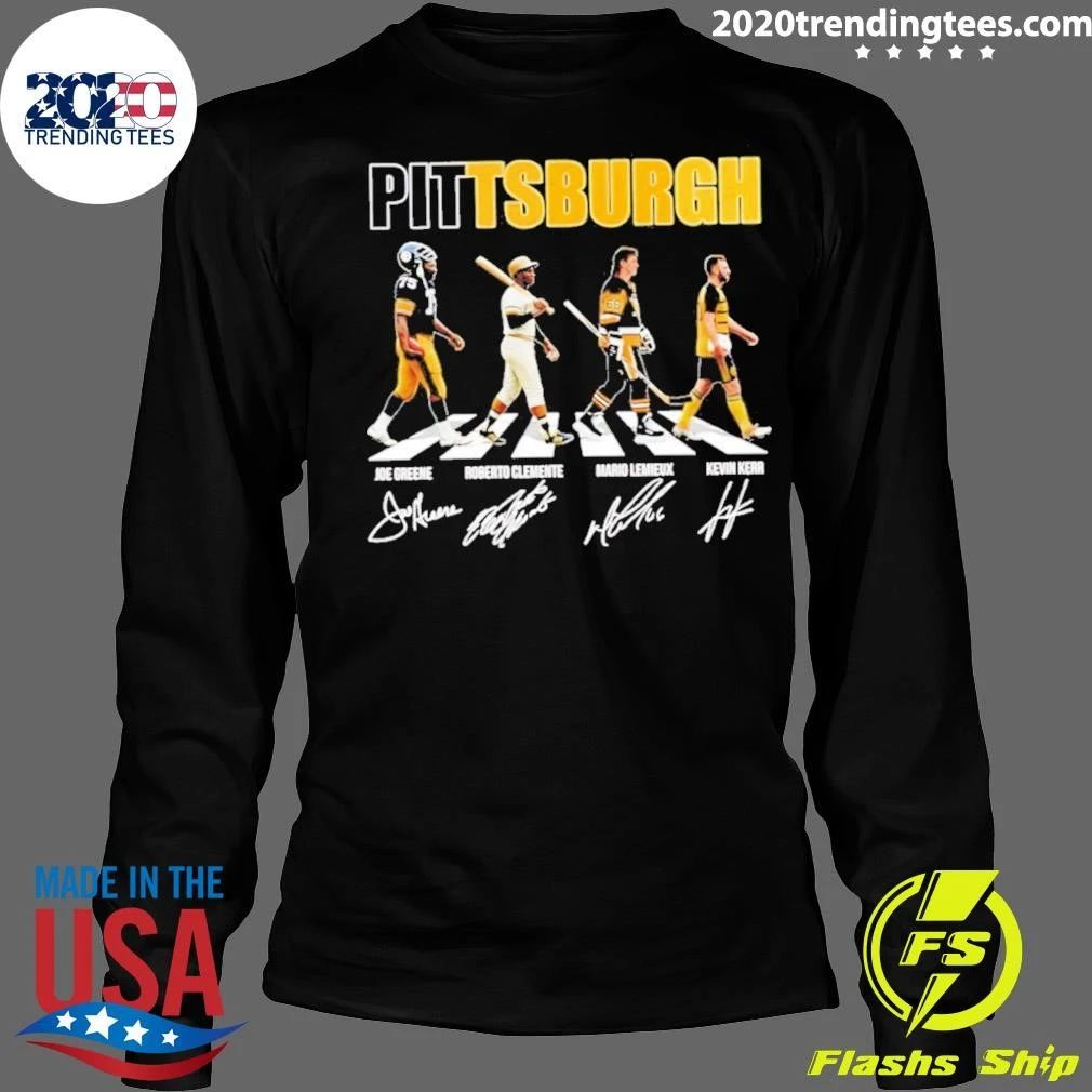 Pittsburgh Sports Team Steelers Pirates Penguins Legends Abbey Road Signatures Shirt