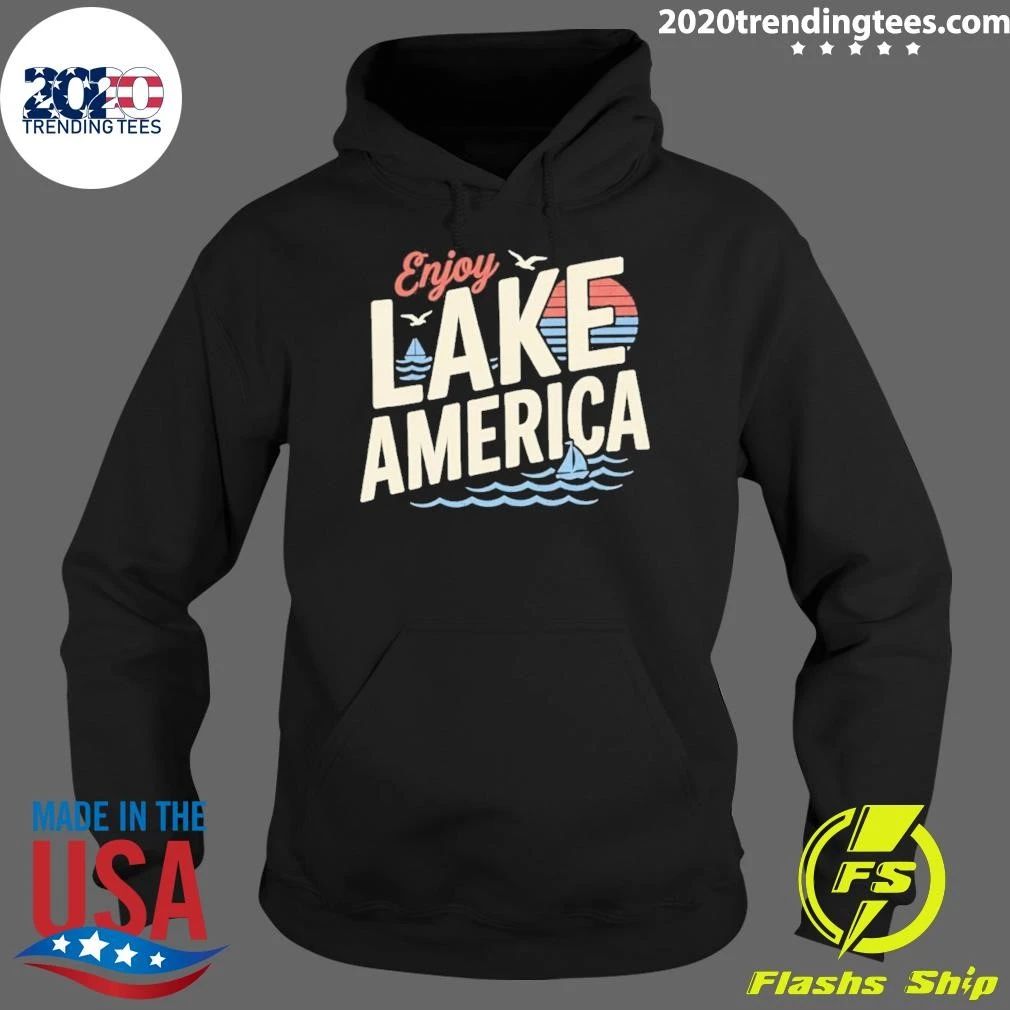 Enjoy Lake America Retro Sunset Shirt