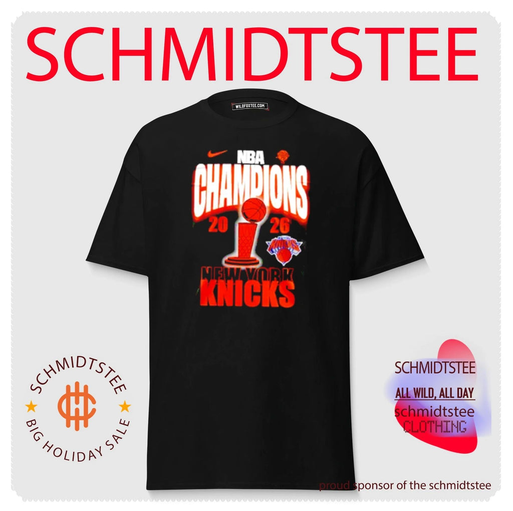 2026 NBA Champions New York Knicks trophy gold shirt