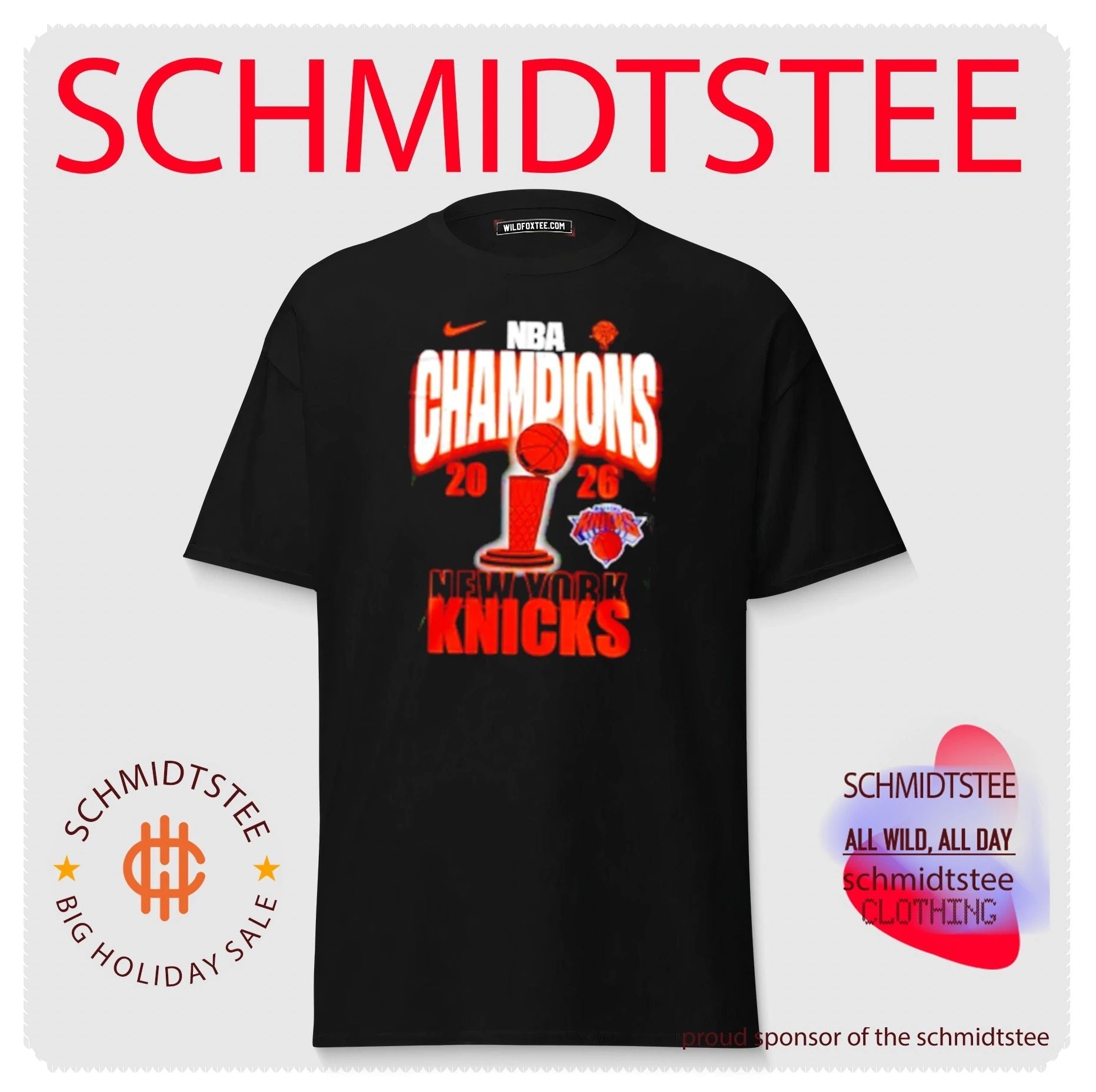 2026 NBA Champions New York Knicks trophy gold shirt