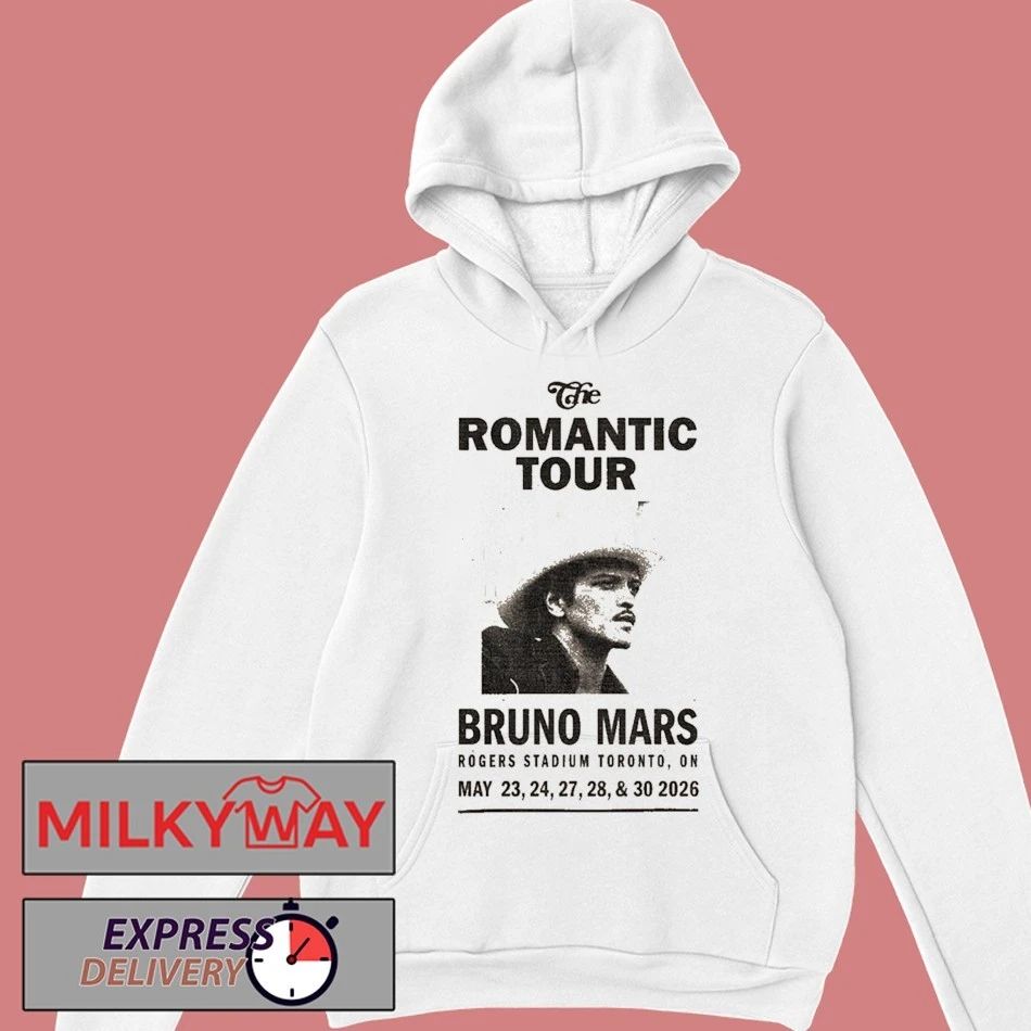 Bruno Mars The Romantic Tour 2026 Toronto Canada Merch At Rogers Stadium From May 23 To 30 2026 T-Shirt