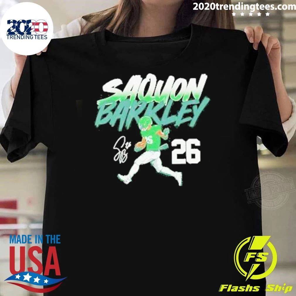 Saquon Barkley 26 Pose Signature Shirt