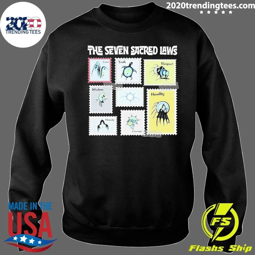 Native American The Seven Sacred Laws Love, Truth, Respect, Wisdom, Humility, Honesty and Courage Shirt