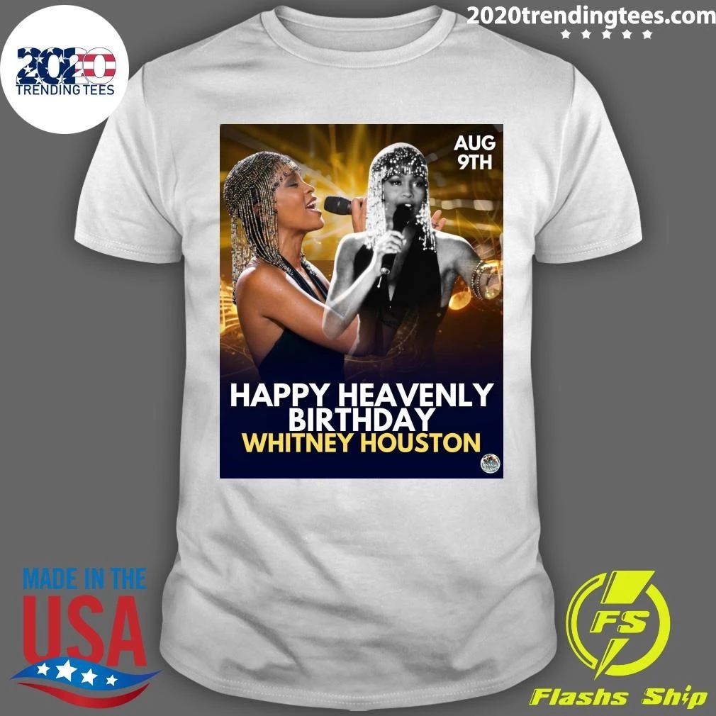 Happy Heavenly Birthday to The Voice Whitney Houston Shirt