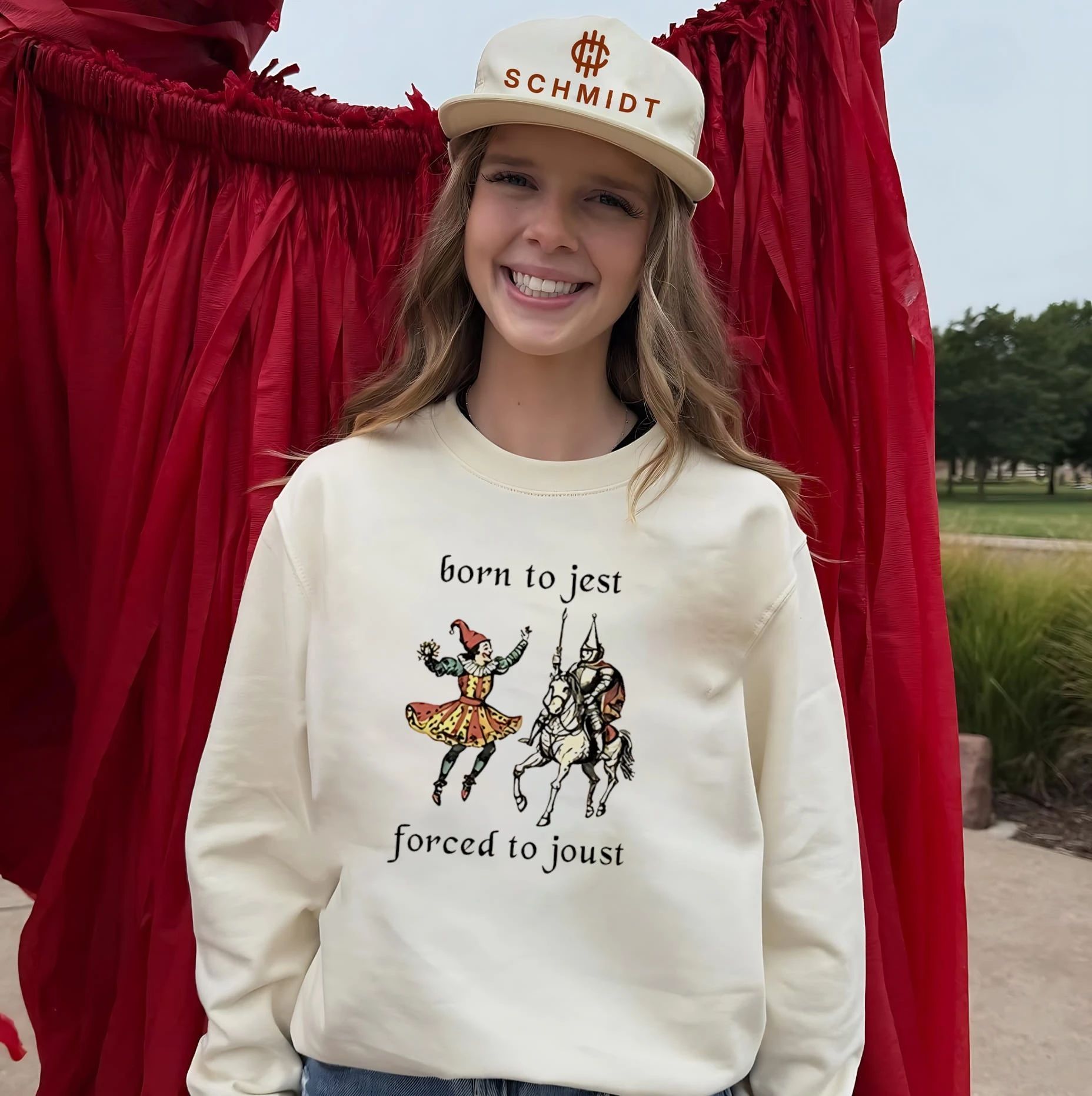Born to jest force to joust graphic shirt