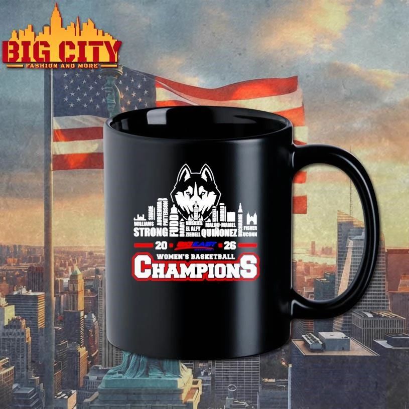 Uconn Huskies 2026 Big East Women’s Basketball Tournament Champions city skyline Shirt