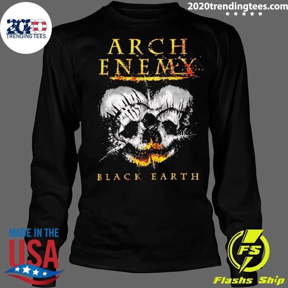 Arch Enemy Metal Band Skull Fire Gothic Heavy Music Tee Shirt