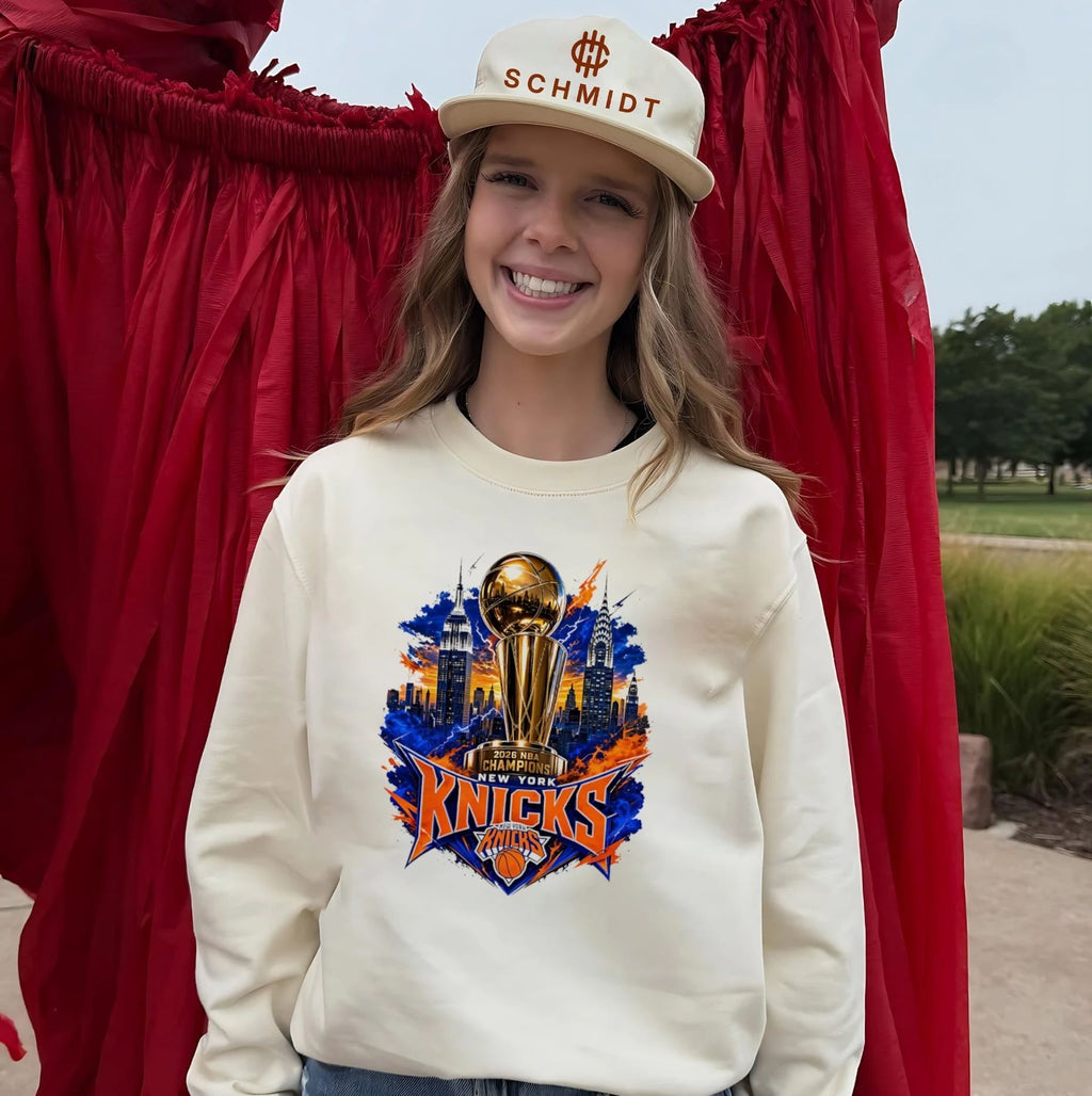 New York Knicks 2026 NBA Champions logo city landscape shirt