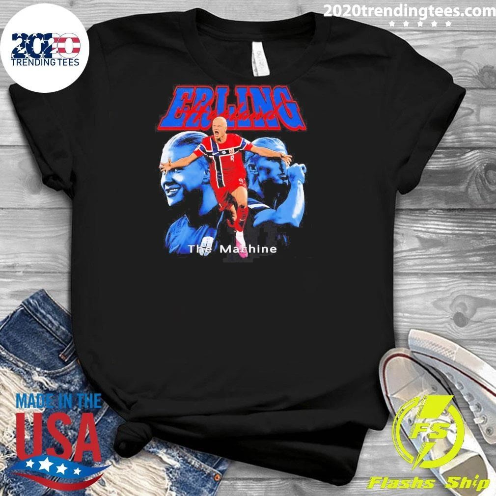 Erling Haaland The Machine Norway Football Graphic Shirt
