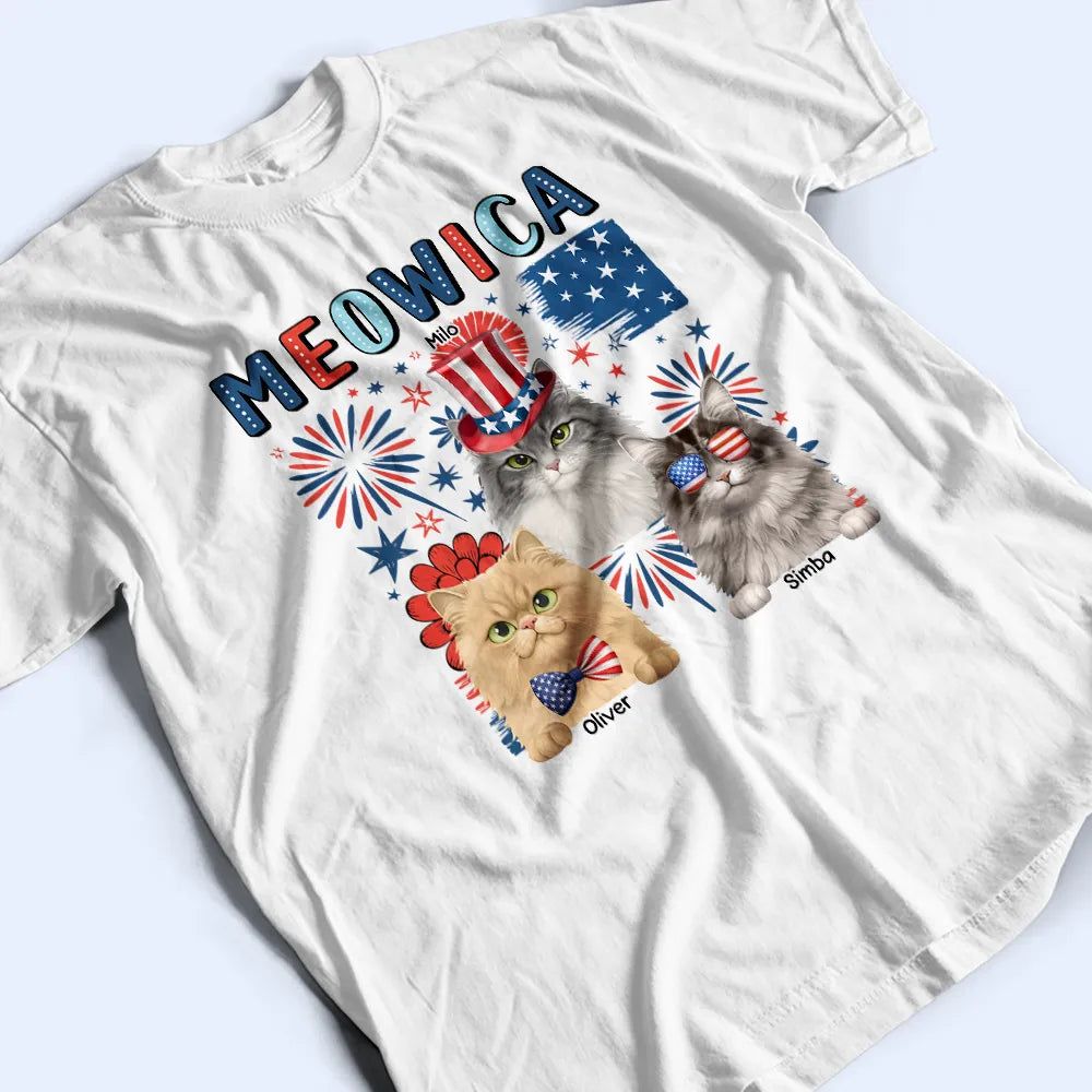 Meowica Independence Day - Personalized T Shirt