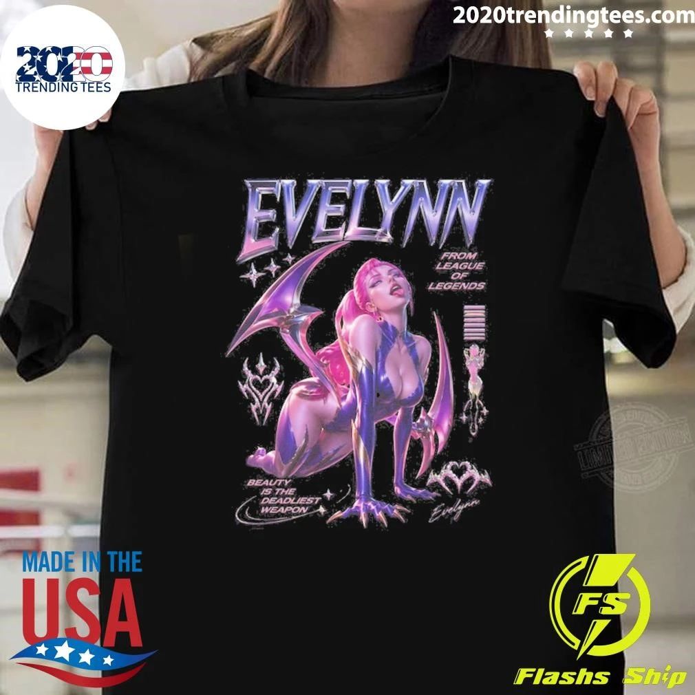 Evelynn Waifu Champion Artwork League of Legends Fan Tee Shirt