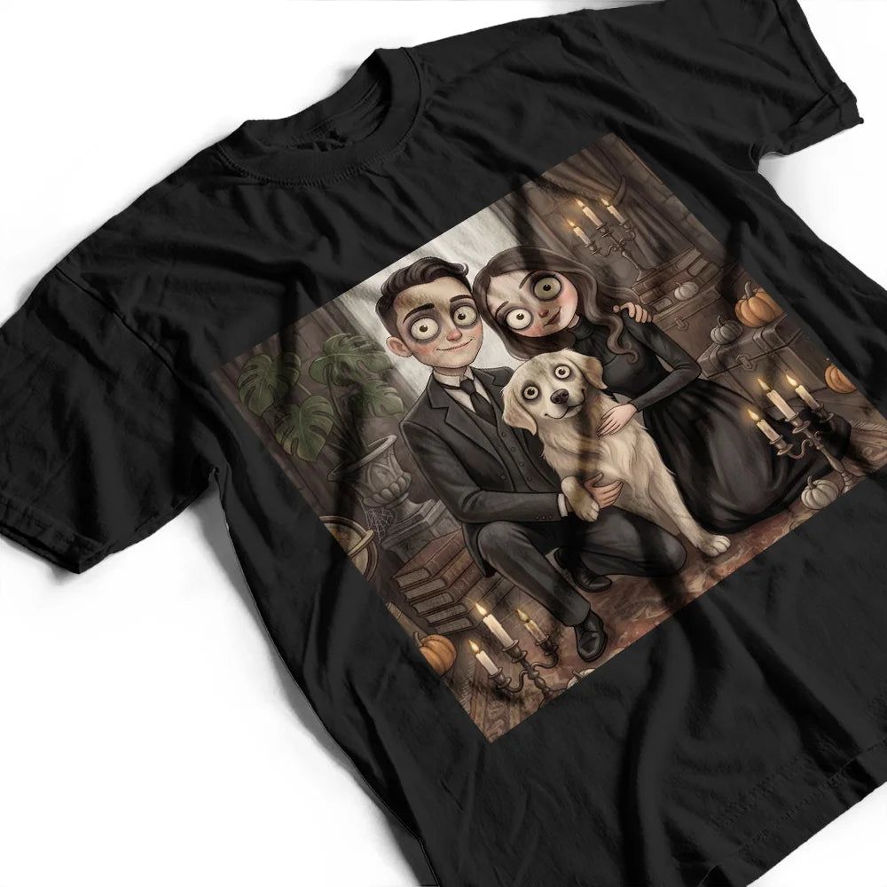 Custom Photo Gothic Portrait Art Family Bestie Pet Lovers - Personalized T Shirt