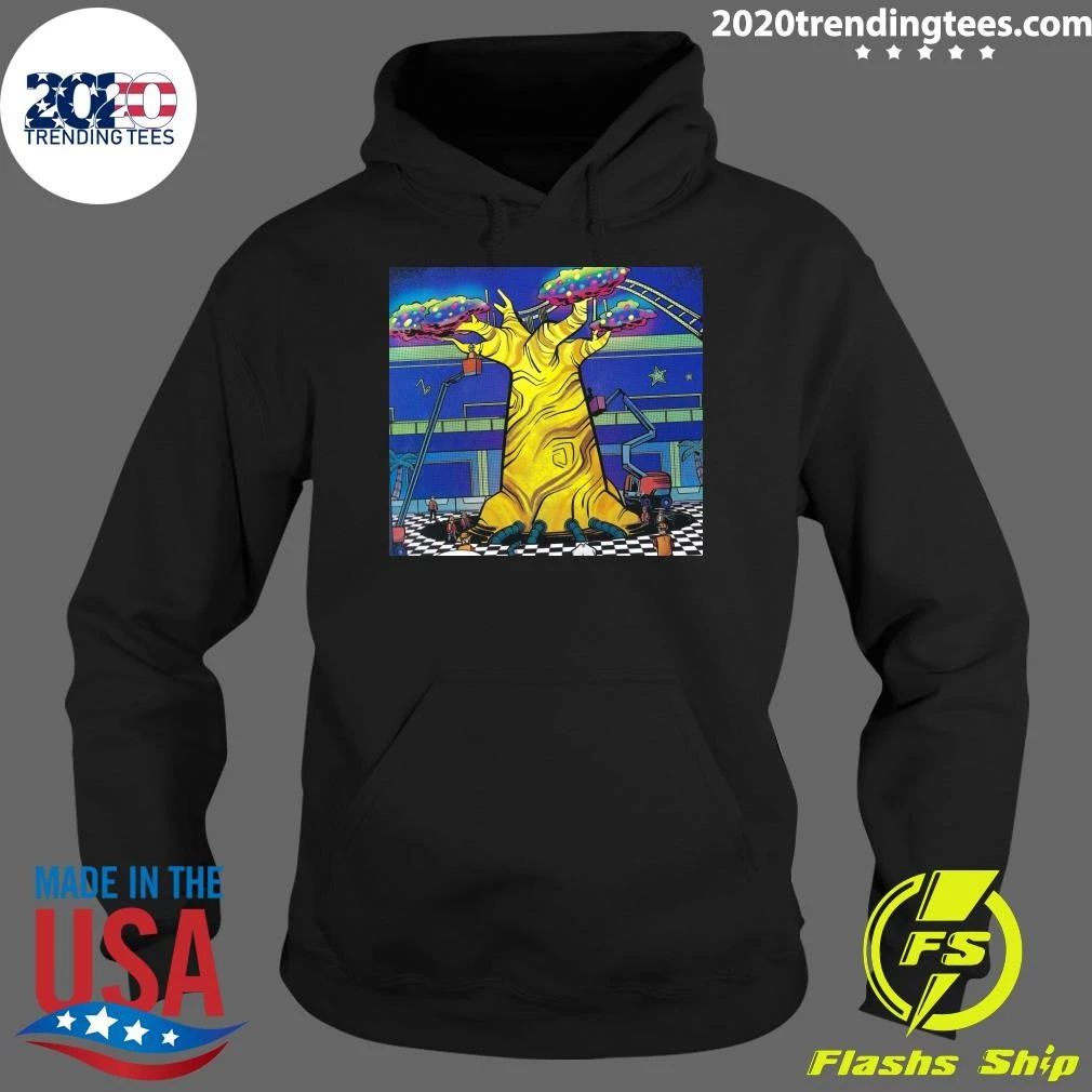 Whimsical Fantasy Tree Amusement Park Illustration Shirt