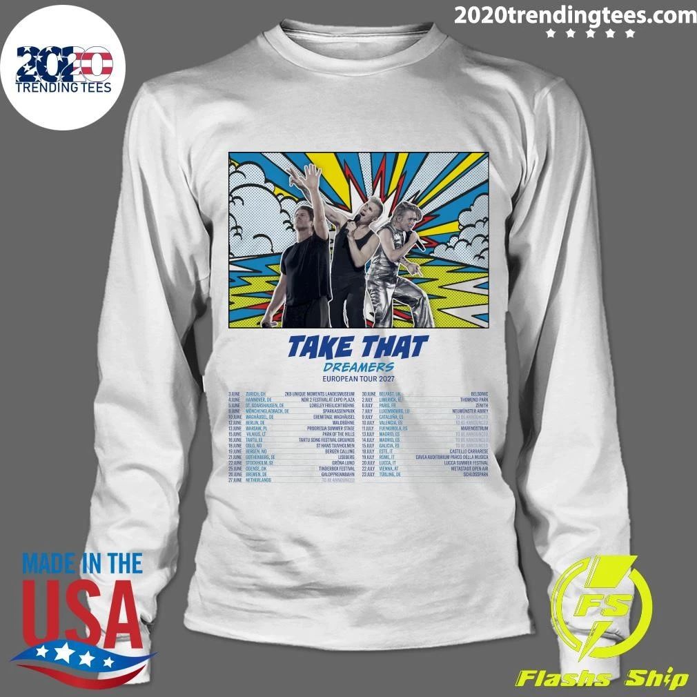 Take That Dreamers European Tour 2027 Shirt