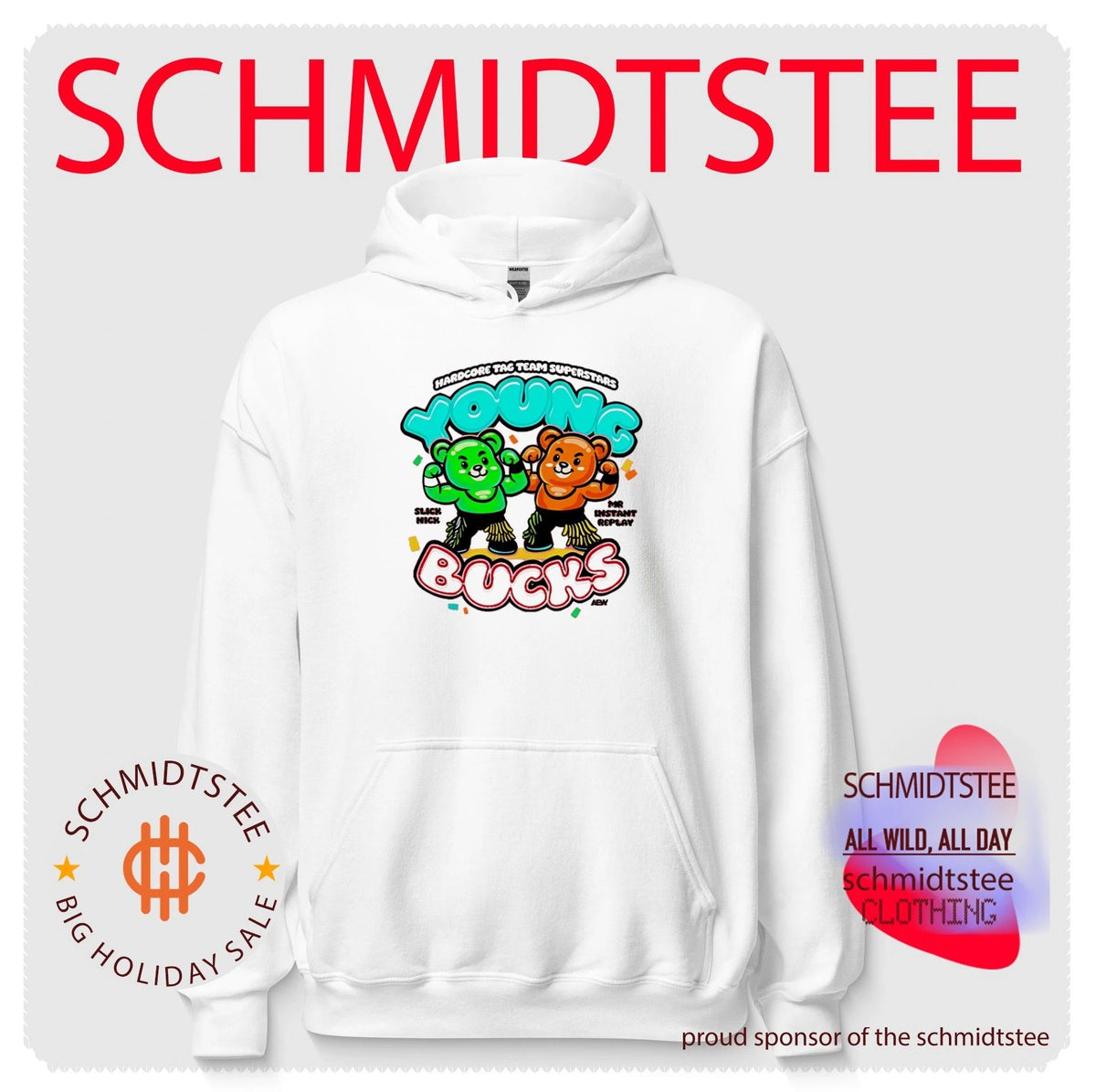 Matt and Nick Jackson the Young Bucks Gummy Bucks hardcore tag team superstars shirt