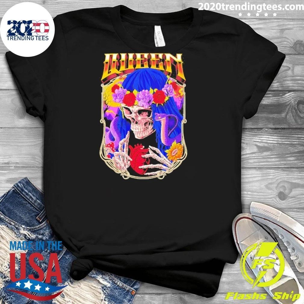 Til Death Skeleton And Fiesta Cobra Floral Shirt