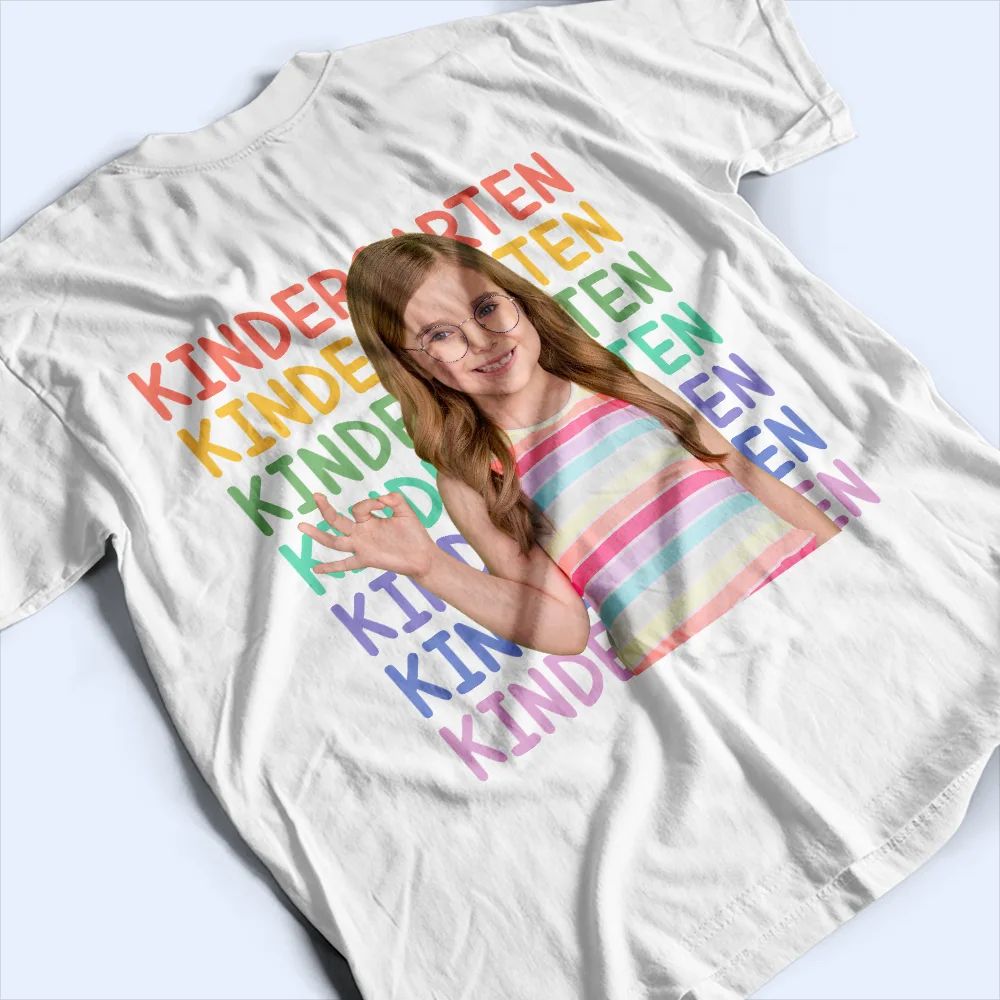 Custom Photo Kid Portrait Kindergarten Preschool - Personalized T Shirt