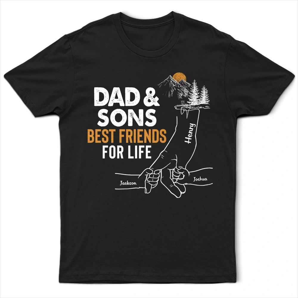 Dad And Daughter Best Friends For Life - Birthday, Loving Gift For Daddy, Father, Grandpa, Grandfather - Personalized Custom T Shirt