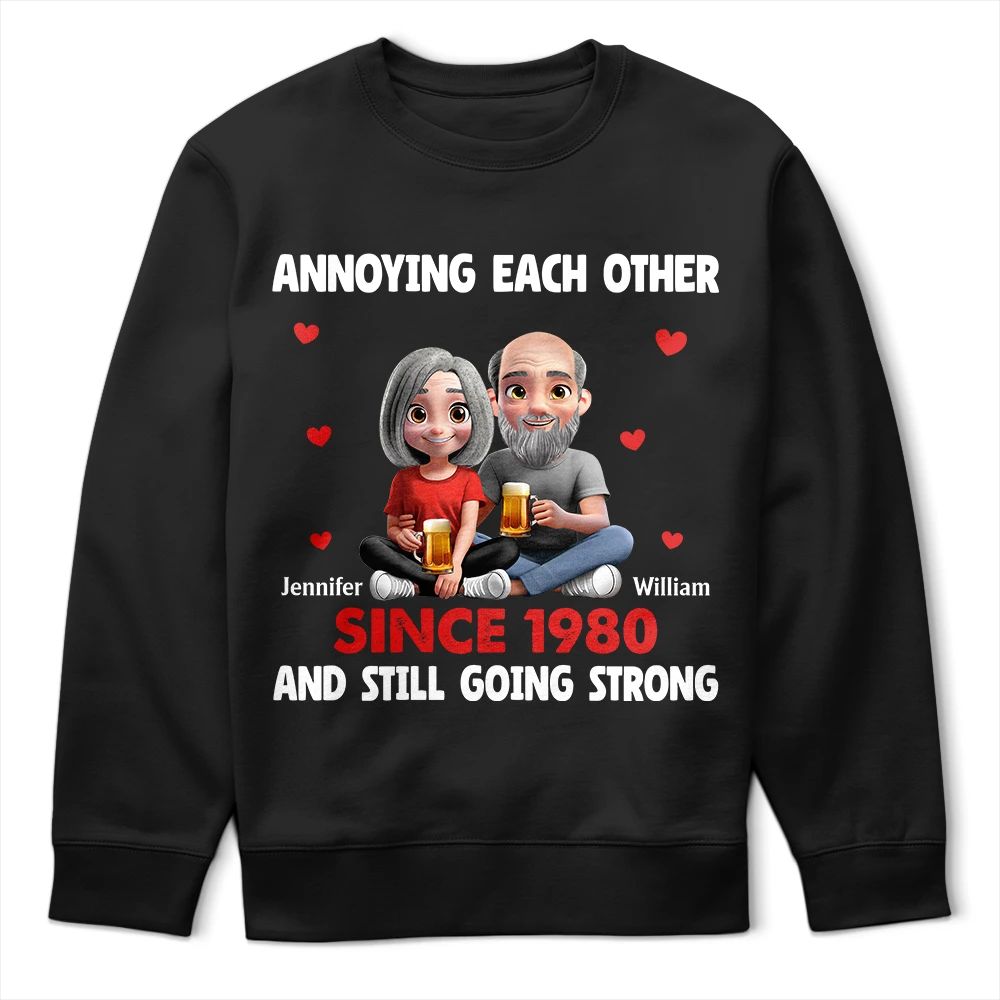 Annoying Each Other 3D Effect Couple - Personalized T Shirt