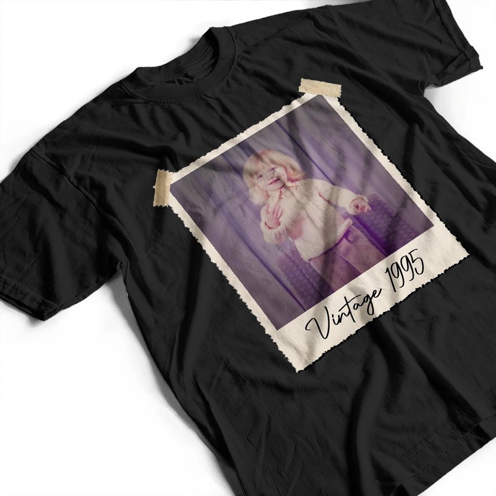 Custom Photo Vintage Photo Memory Family Dad Mom Childhood - Personalized T Shirt