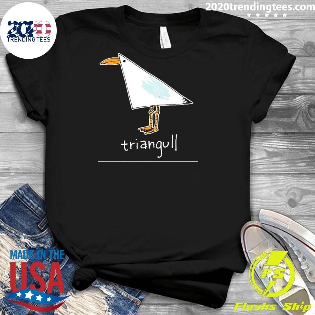 Triangull Seagull Triangle Bird Pun Minimalist Shirt