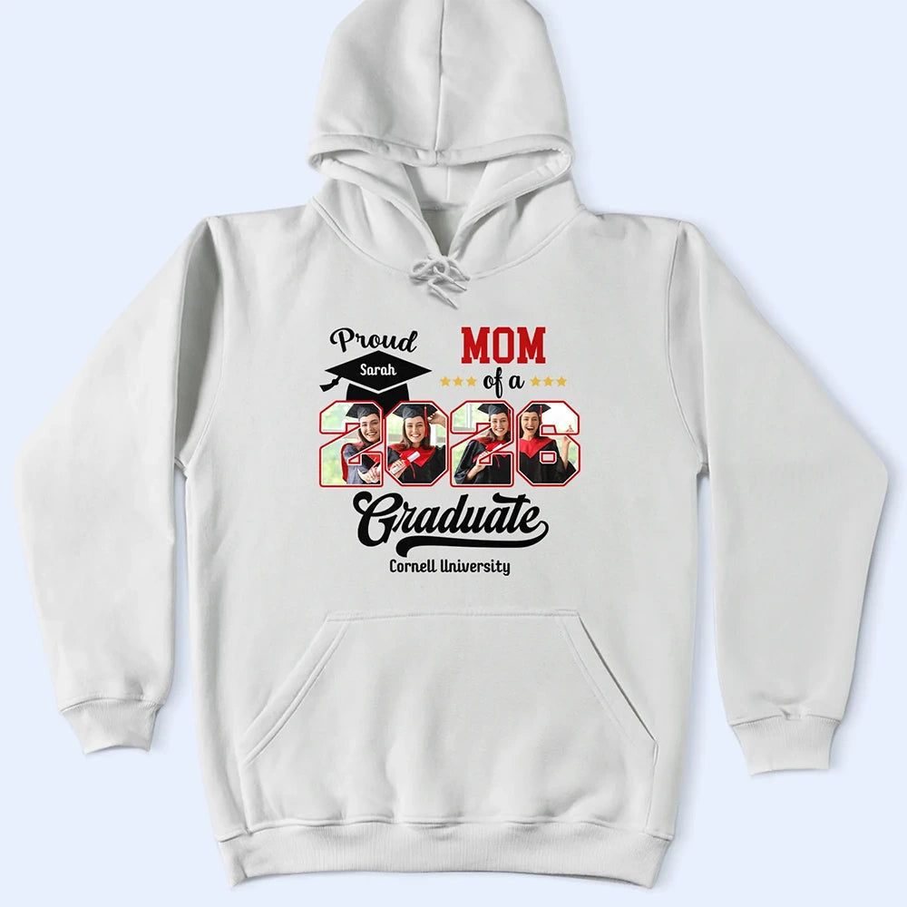 Custom Photo Proud Mom Dad Of A Graduation - Personalized T Shirt