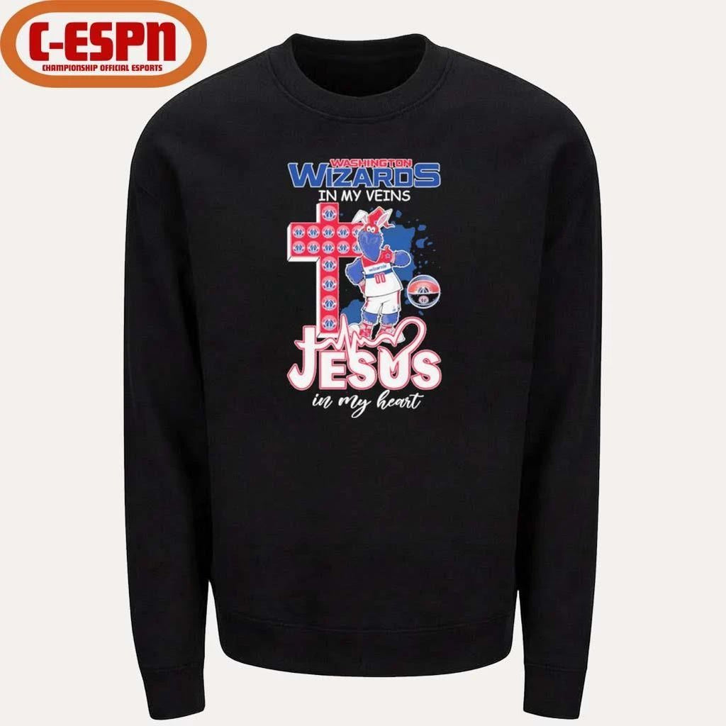 Washington Wizards Mascot In My Veins Jesus In My Heart Shirt