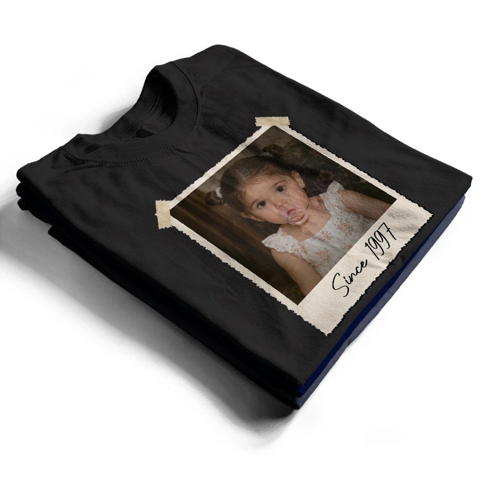 Custom Photo Vintage Photo Memory Family Dad Mom Childhood - Personalized T Shirt