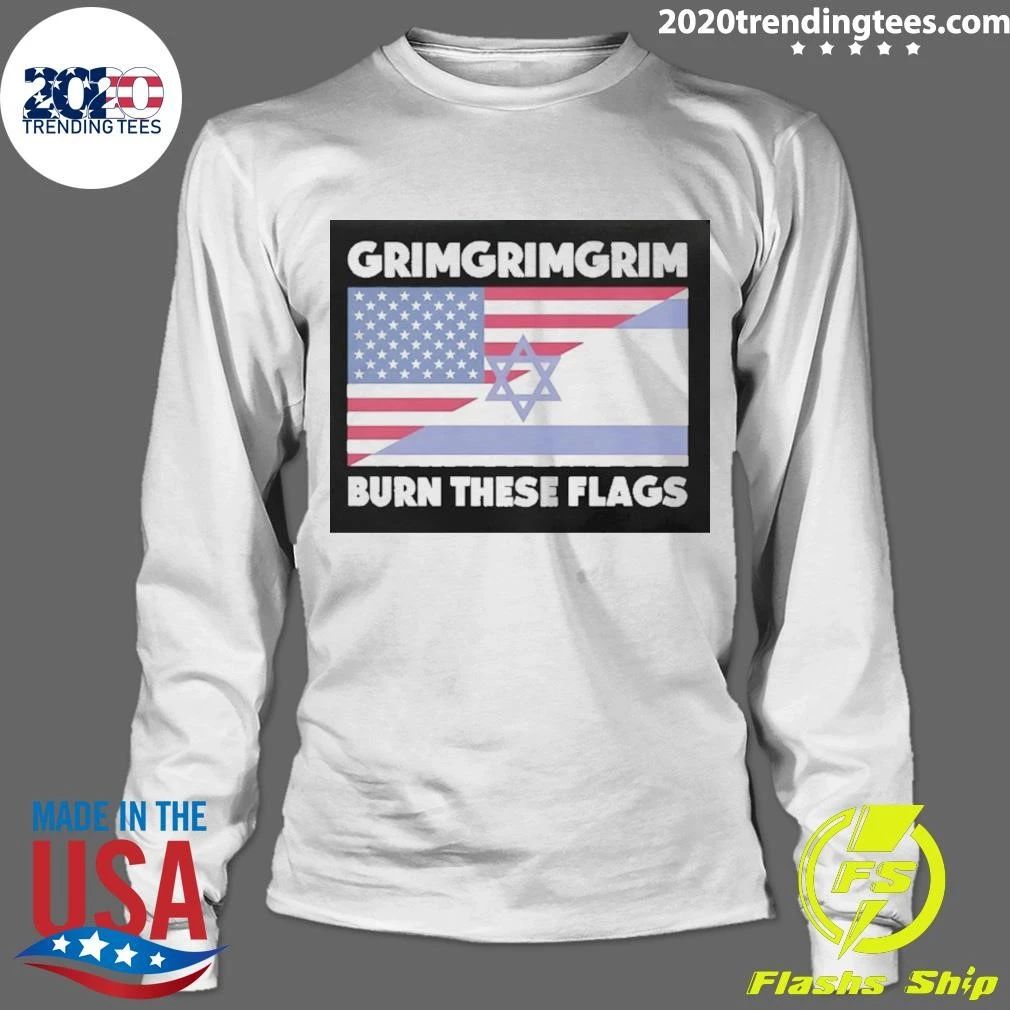 Grimgrimgrim Burn These Flags protest Shirt