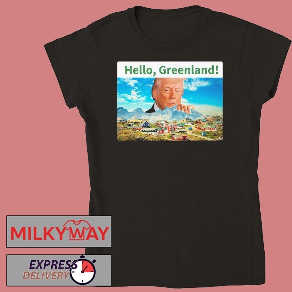 Funny President Trump Hello Greenland Shirt