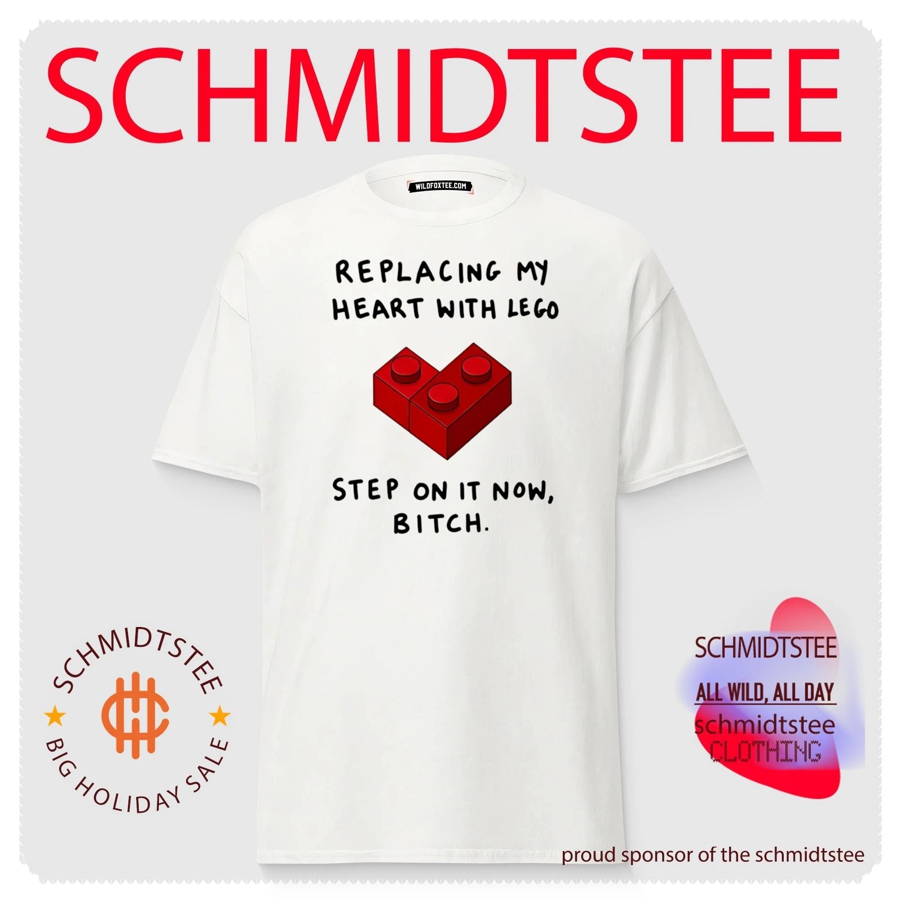 Replacing my heart with lego step on it now bitch shirt