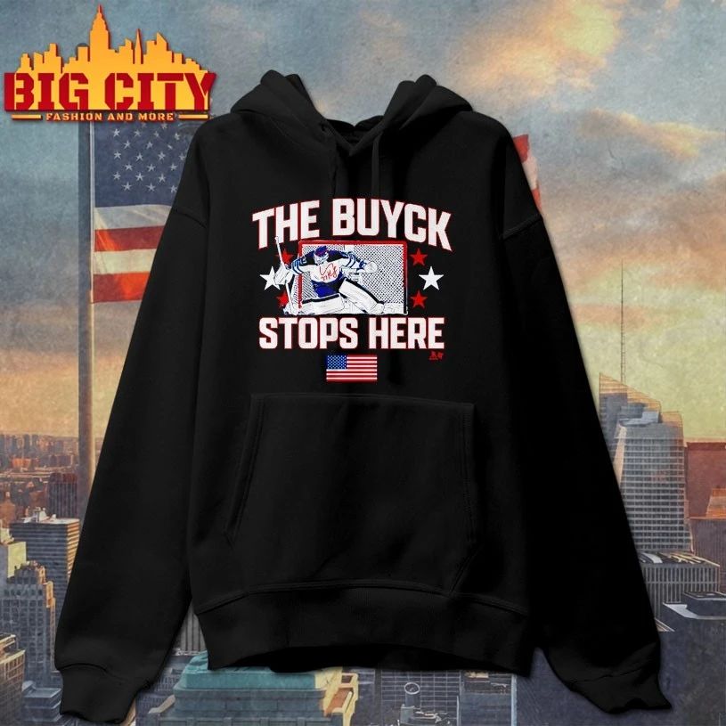 Connor Hellebuyck The Buyck Stops Here signature T-shirt