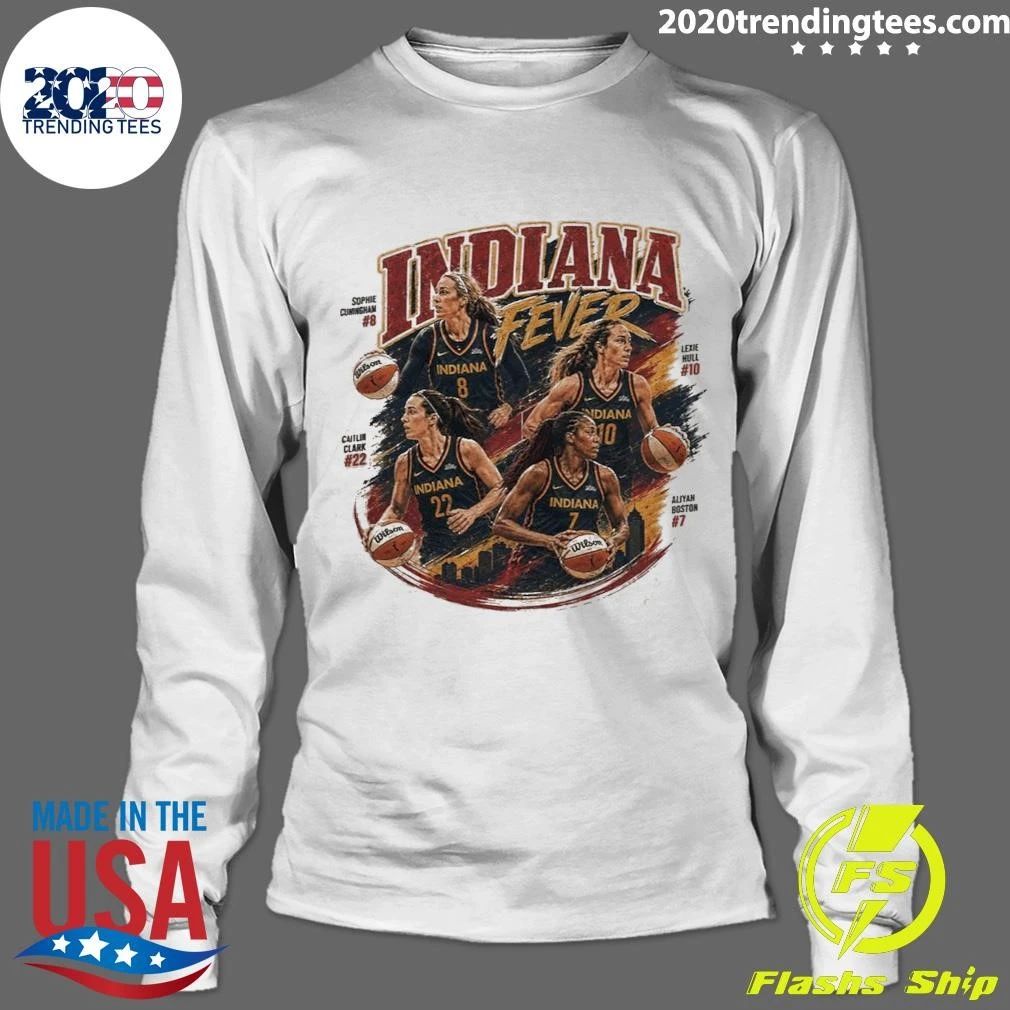 Indiana Fever Basketball Caitlin Clark Sophie Cunningham Lexie Hull Aliyah Boston Tee Shirt