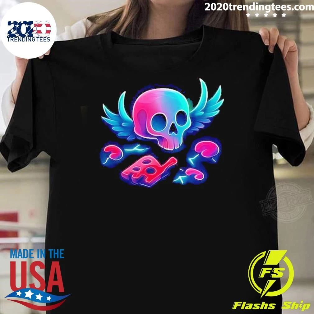 Skull wings Cyberpunk Shirt