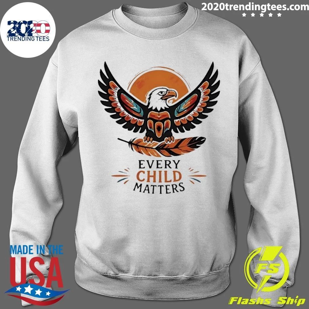 Every Child Matters Eagle Feather Indigenous Art Shirt
