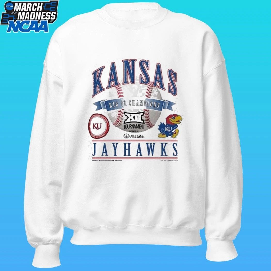 Kansas Jayhawks New Era Male 2026 Big 12 Baseball Tournament Champions Locker Room Shirt