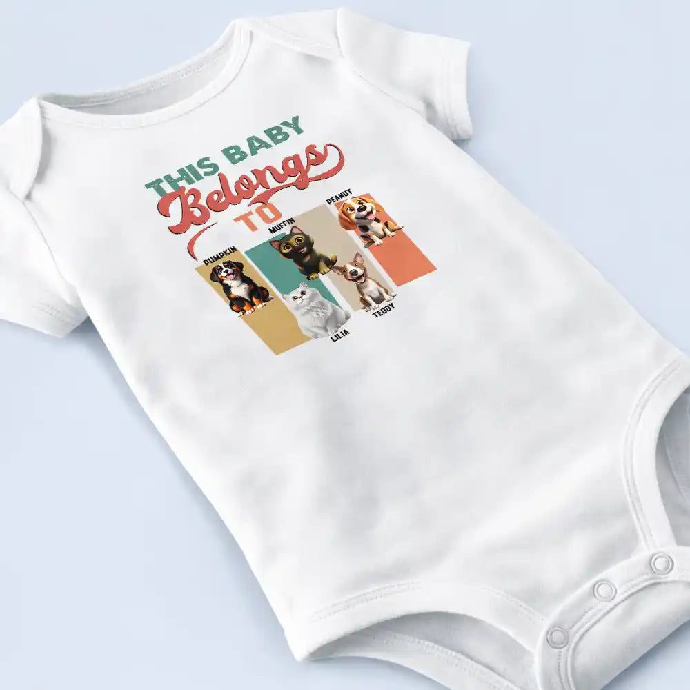 My Siblings Have Paws Dog Cat - Personalized Baby Onesie