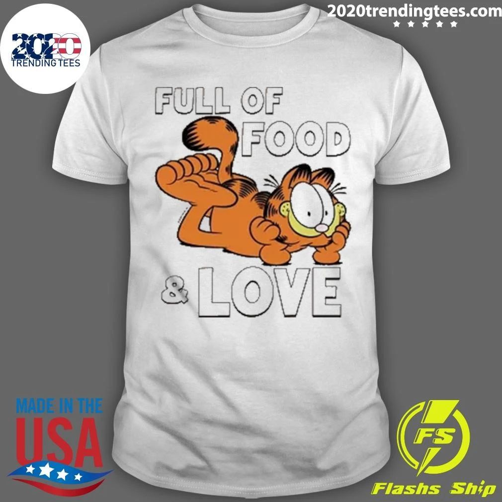 Garfield Full of Food and Love Oversized Shirt