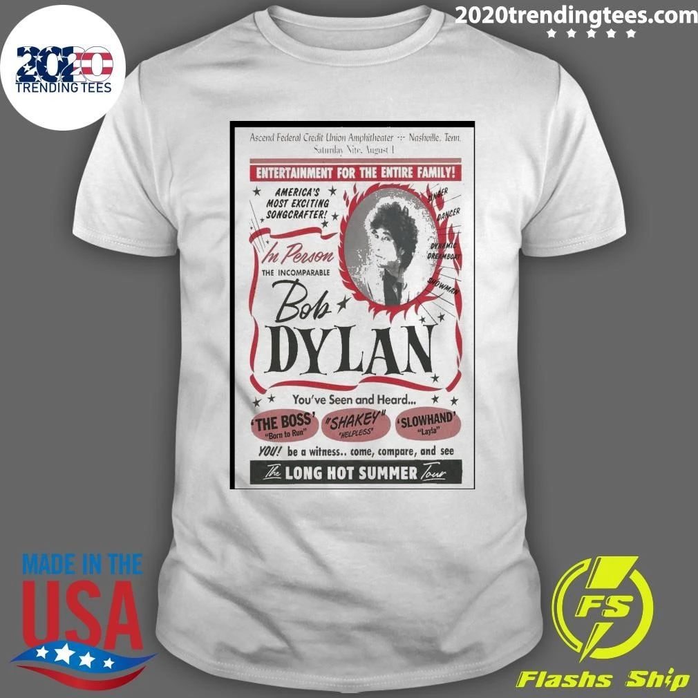Awesome Bob Dylan Ascend Federal Credit Union Amphitheater Nashville T-Shirt
