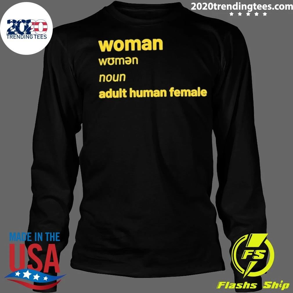 Woman Noun Adult Human Female Definition Shirt