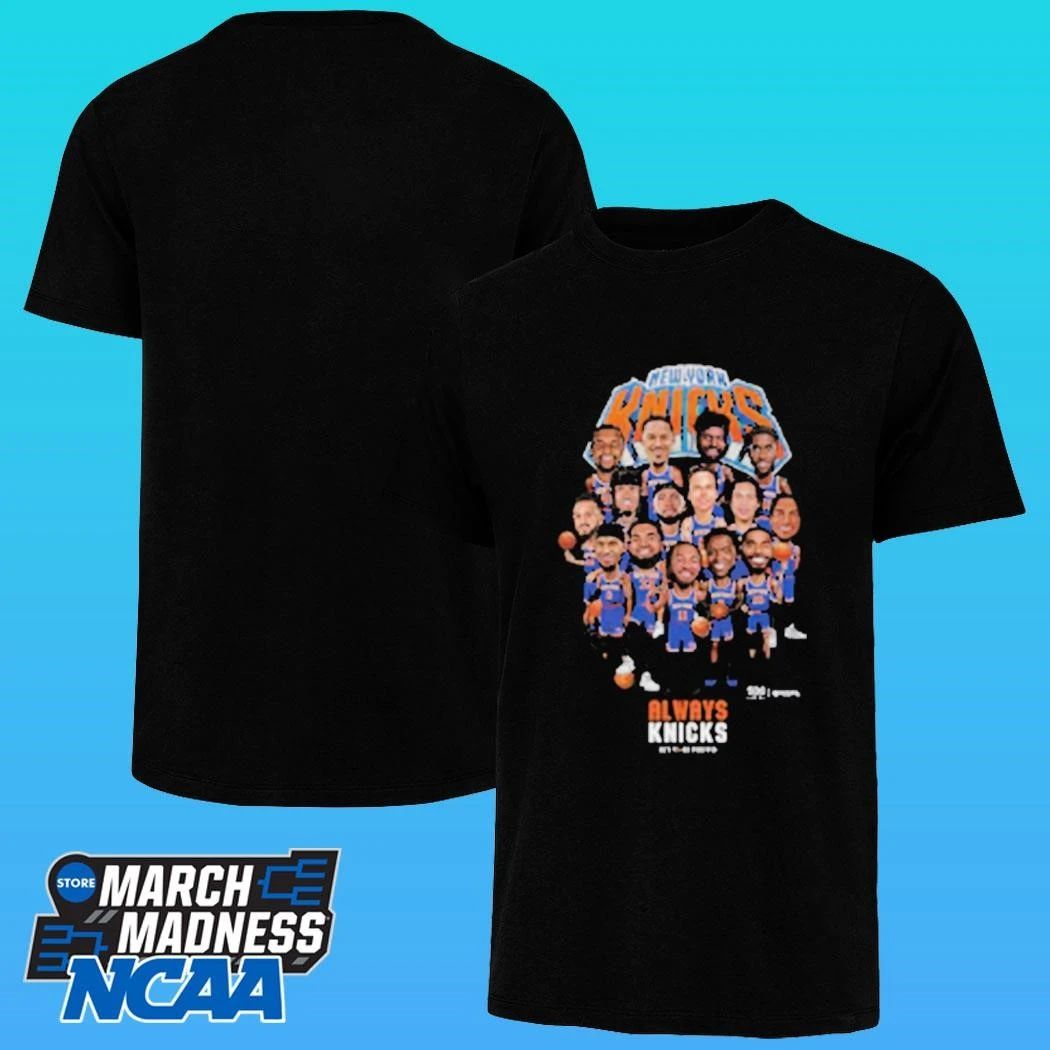 New York Knicks Nba Playoffs 26 Team Caricature Always Knicks Shirt