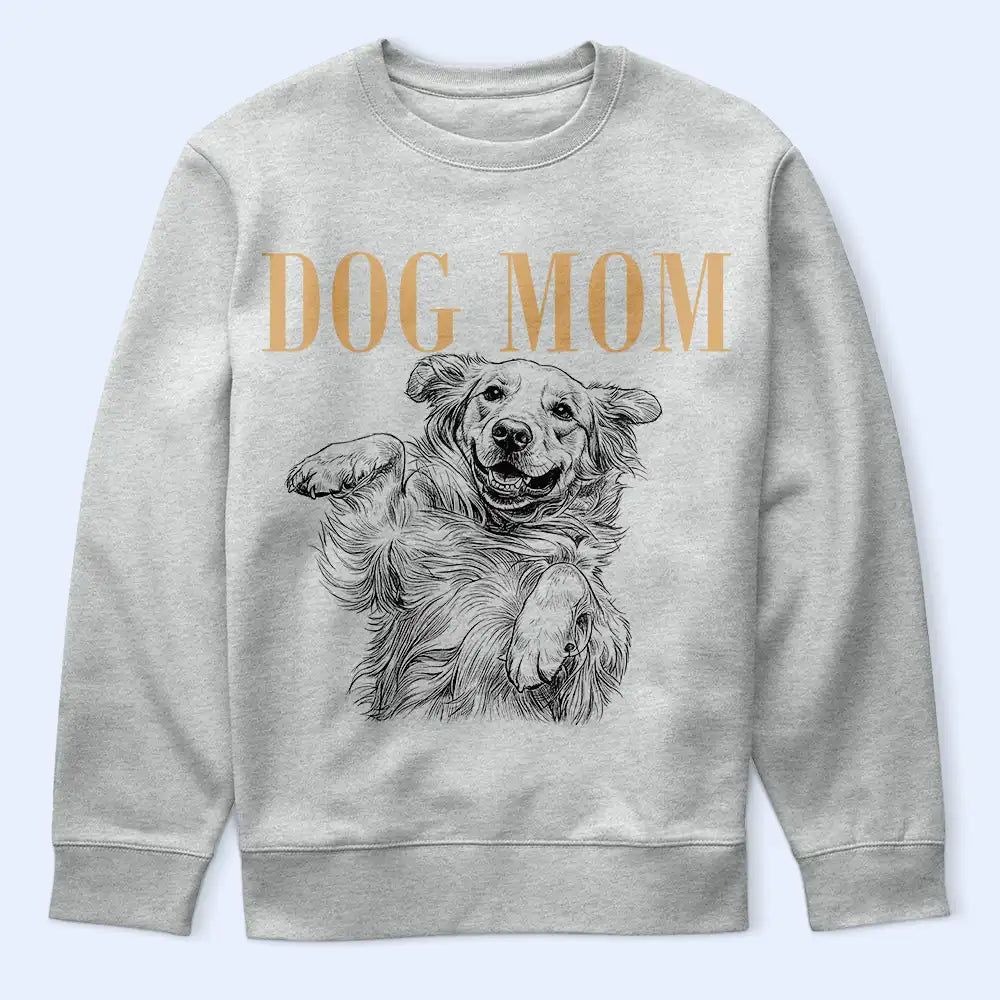Custom Photo White Pencil Sketch Art Pet Dad Pet Mom Lovely Portrait - Personalized T Shirt