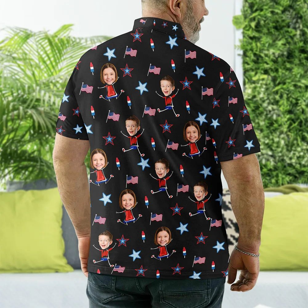 Custom Photo Legend Husband Daddy Since Patriotic - Personalized Polo Shirt