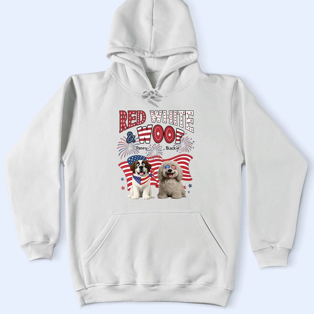 Red White Woof - Personalized T Shirt